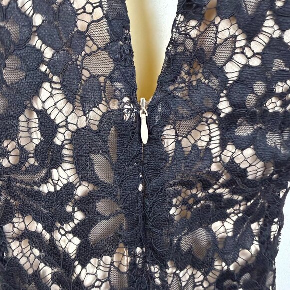 Julia Jordan Black & Nude Women’s Floral Lace Jumpsuit Halter Neck Sz 12 - Picture 10 of 13